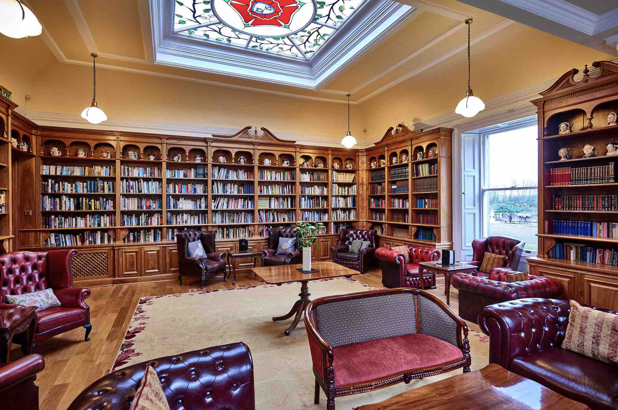 Doxford-Hall sitting room and library
