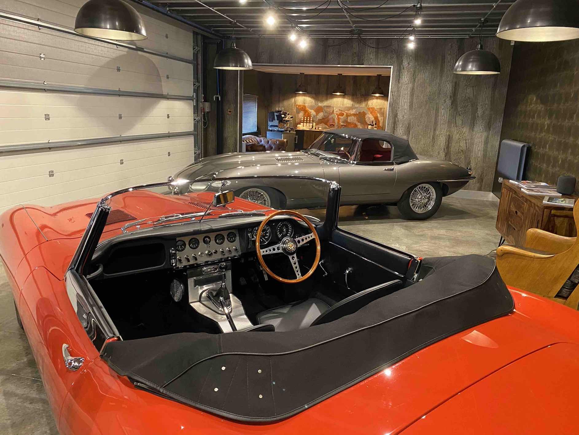 E-type uk Jaguar E-Type showing restored interior of car