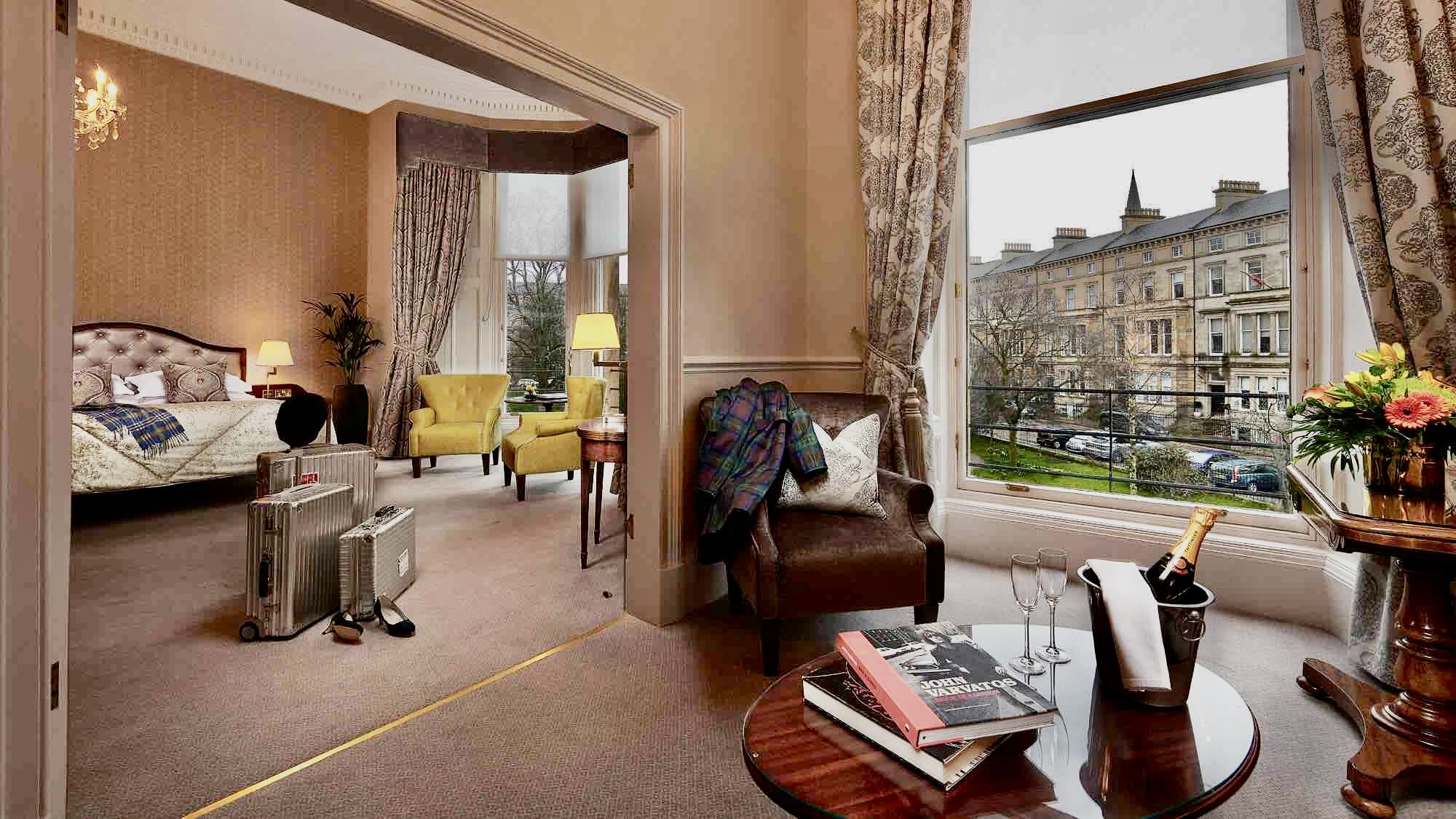 The Bonham Hotel with luxury rooms and luggae in one of the best boutique hotels in Edinburgh