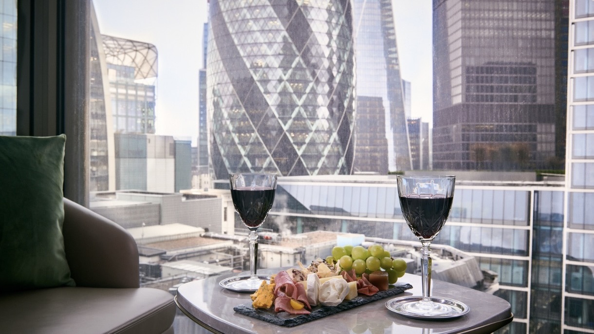 Walbrook City View Suite view at one of the best luxury hotels in the city of london