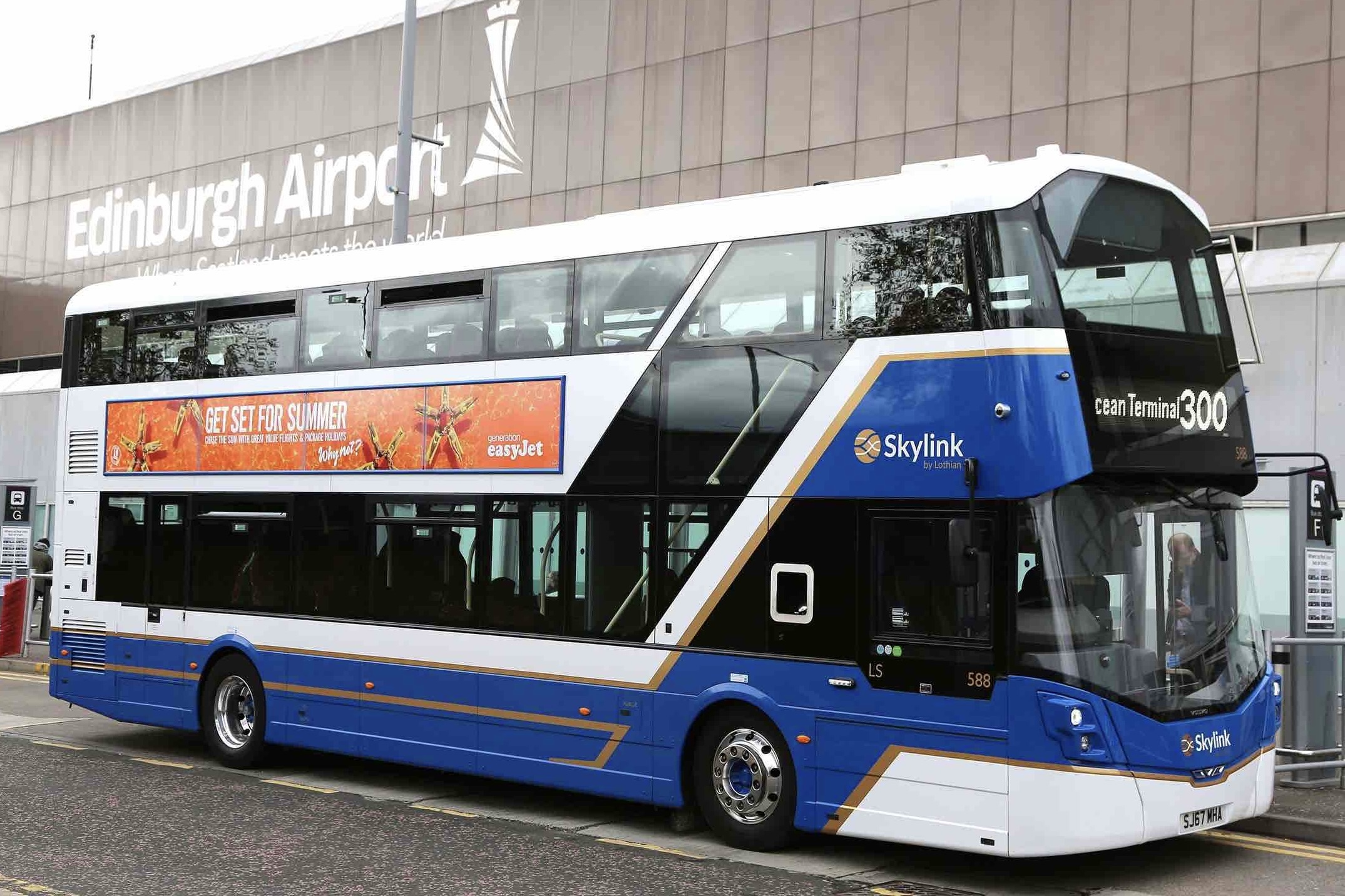 Edinburgh Airport Guide showing bus