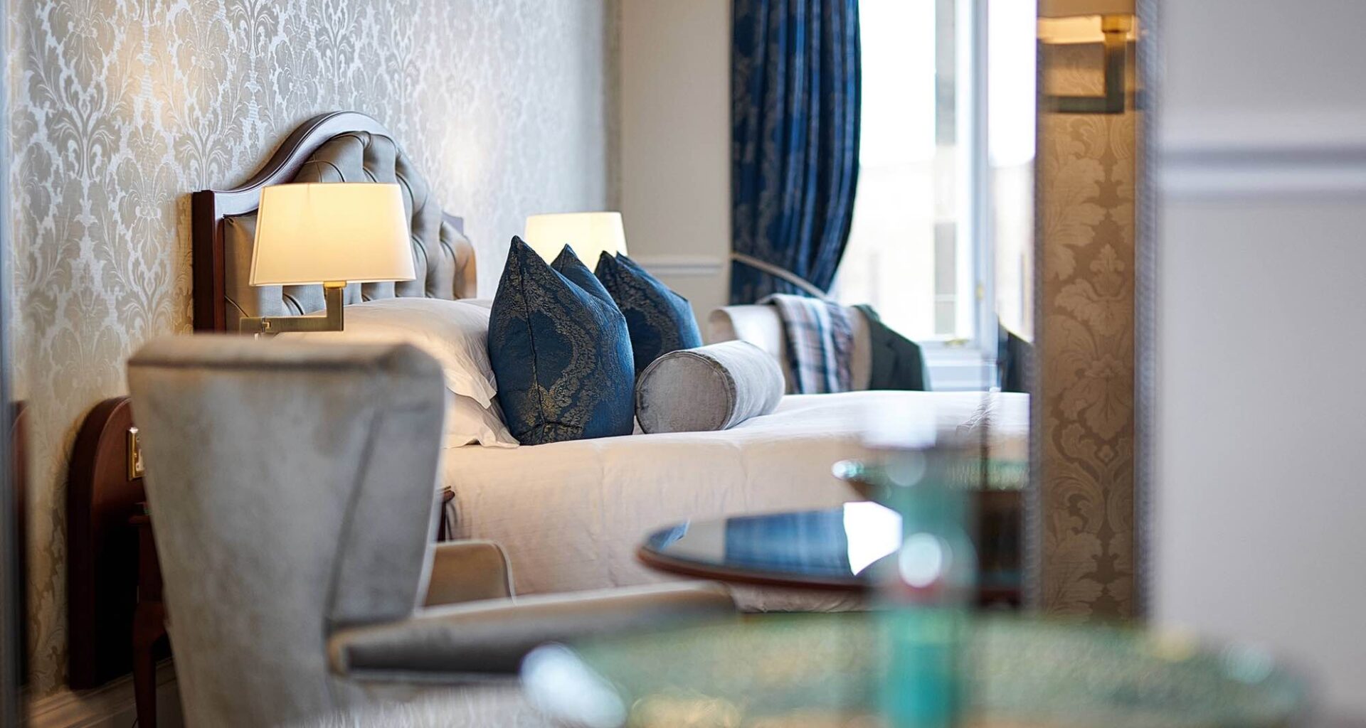 MFI-The Bonham Hotel bedroom at one of the best luxury boutique hotels in Edinburgh