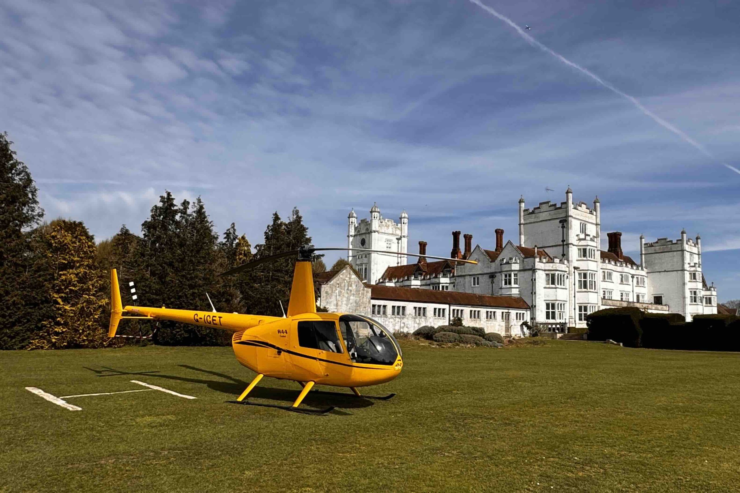 Helicopter at Danesfield House photo by Bryan Dearsley