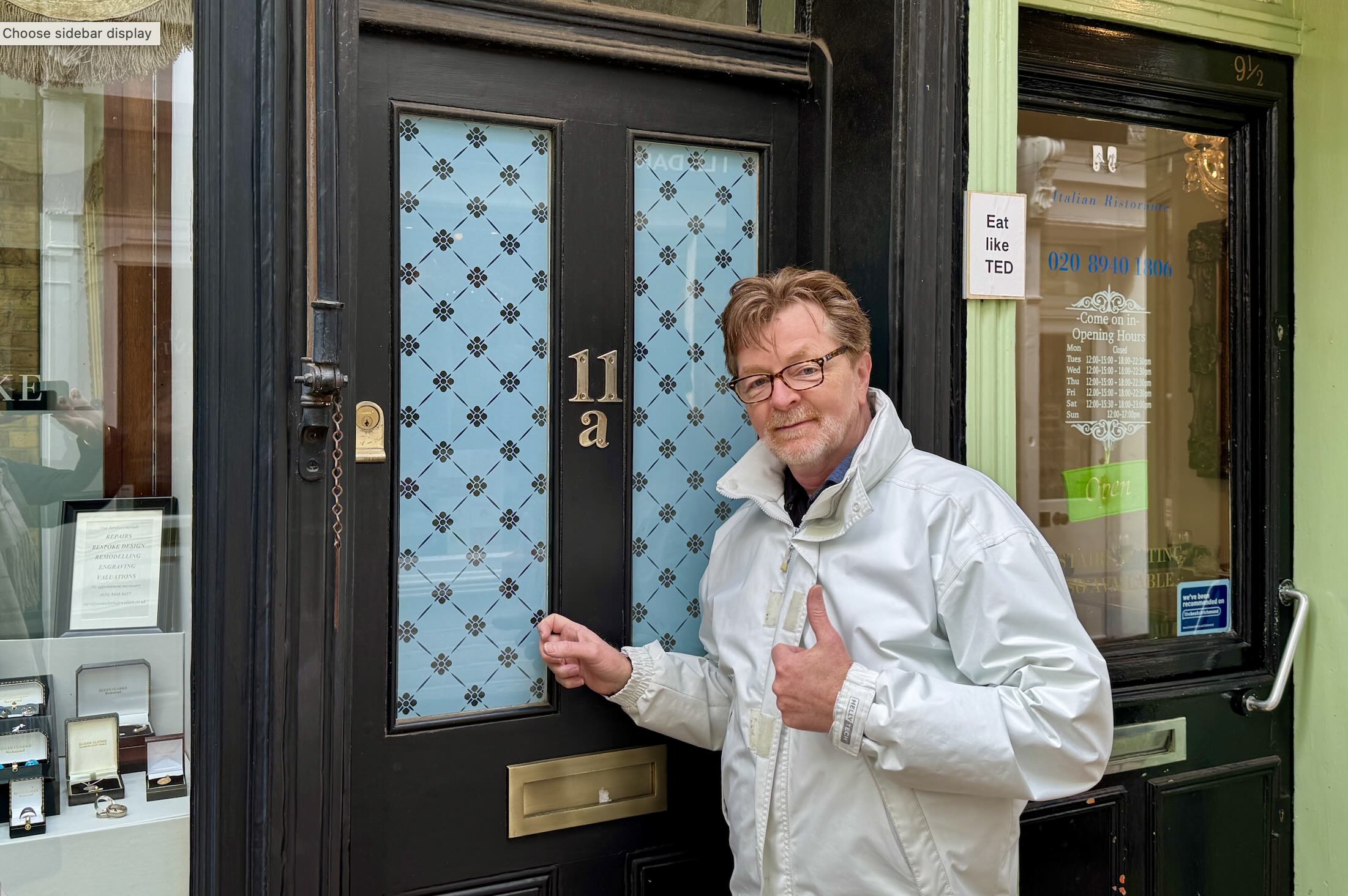 Author at Teds Place photo by Bryan Dearsley Richmond Upon Thames 