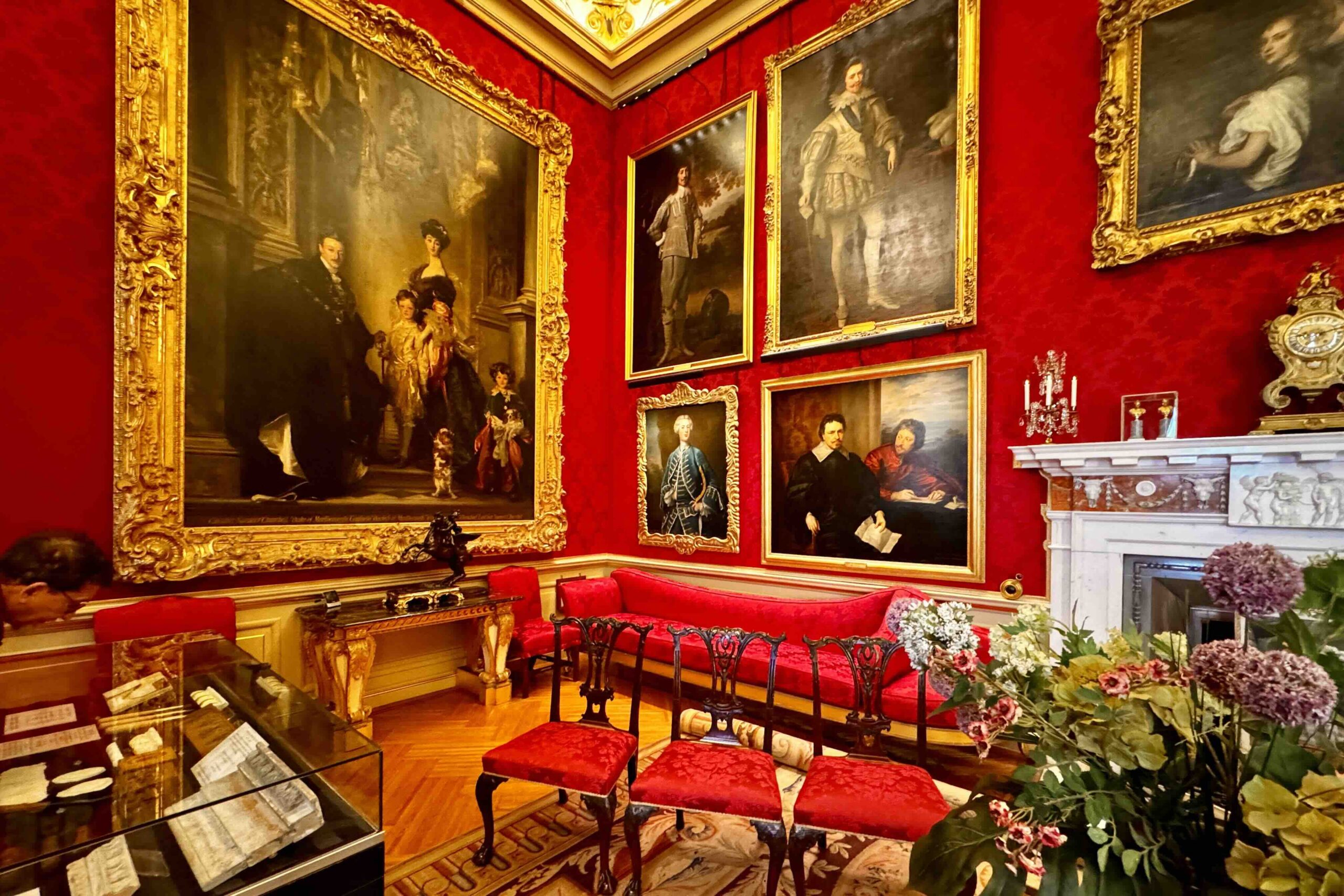 Blenheim Palace interior red room by Bryan Dearsley