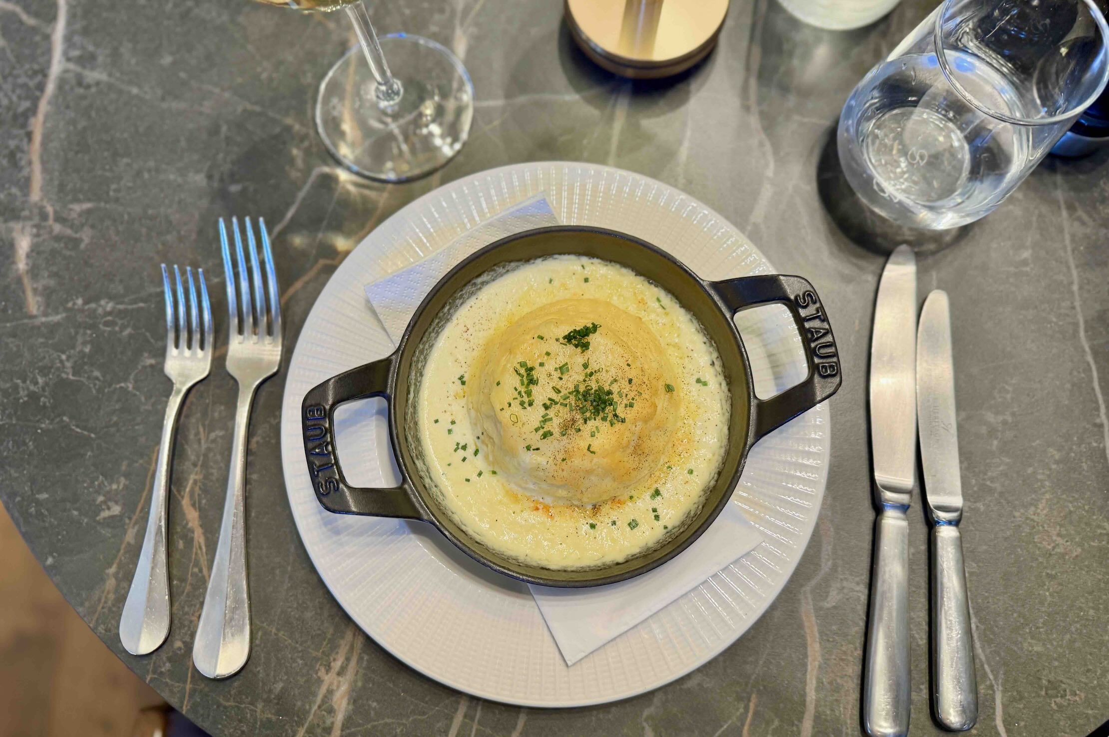 Cheese souffle Twice Baked Bath Soft Cheese Soufflé photo by Bryan Dearsley