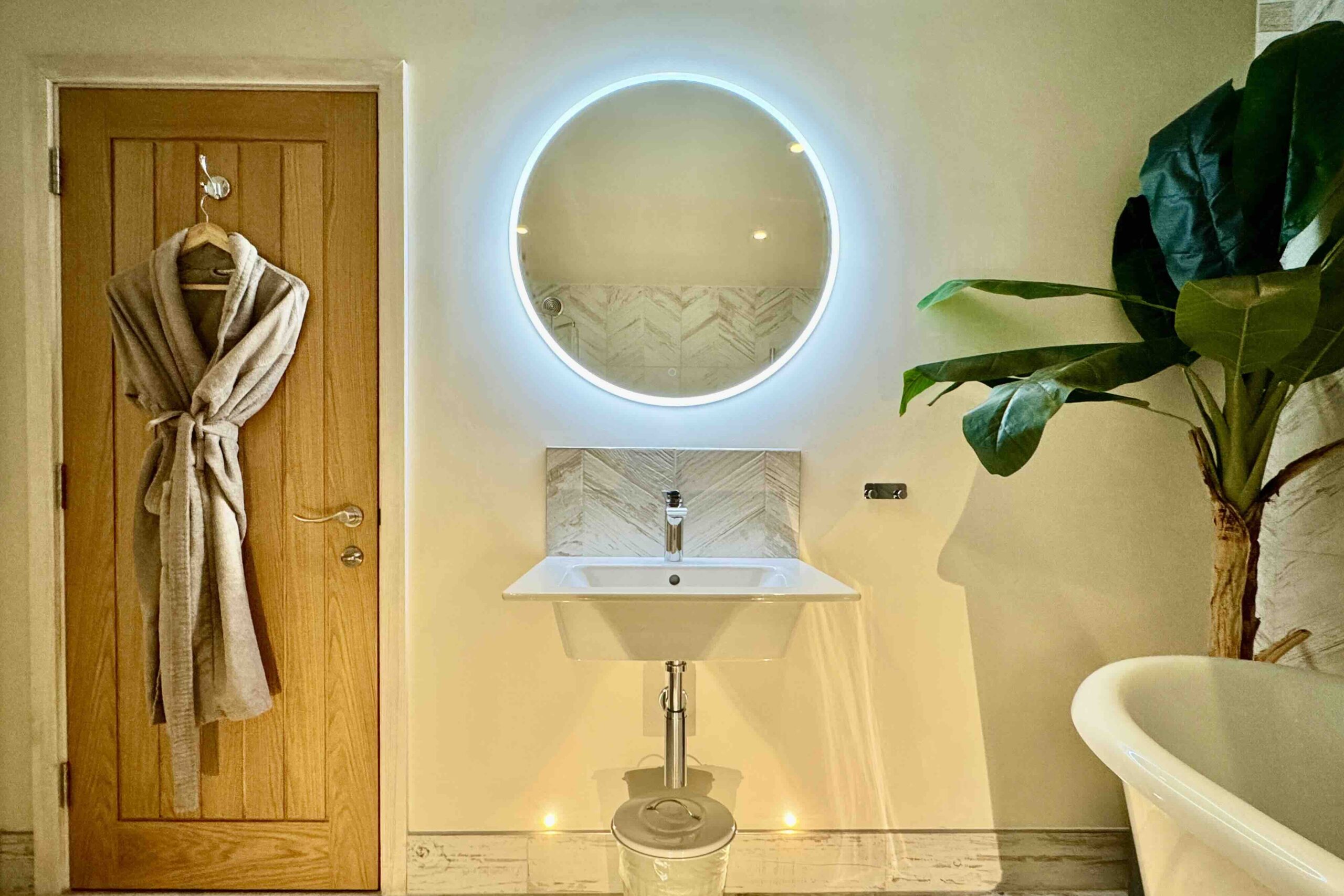 The bathroom of the Coach House room photo by Bryan Dearsley
