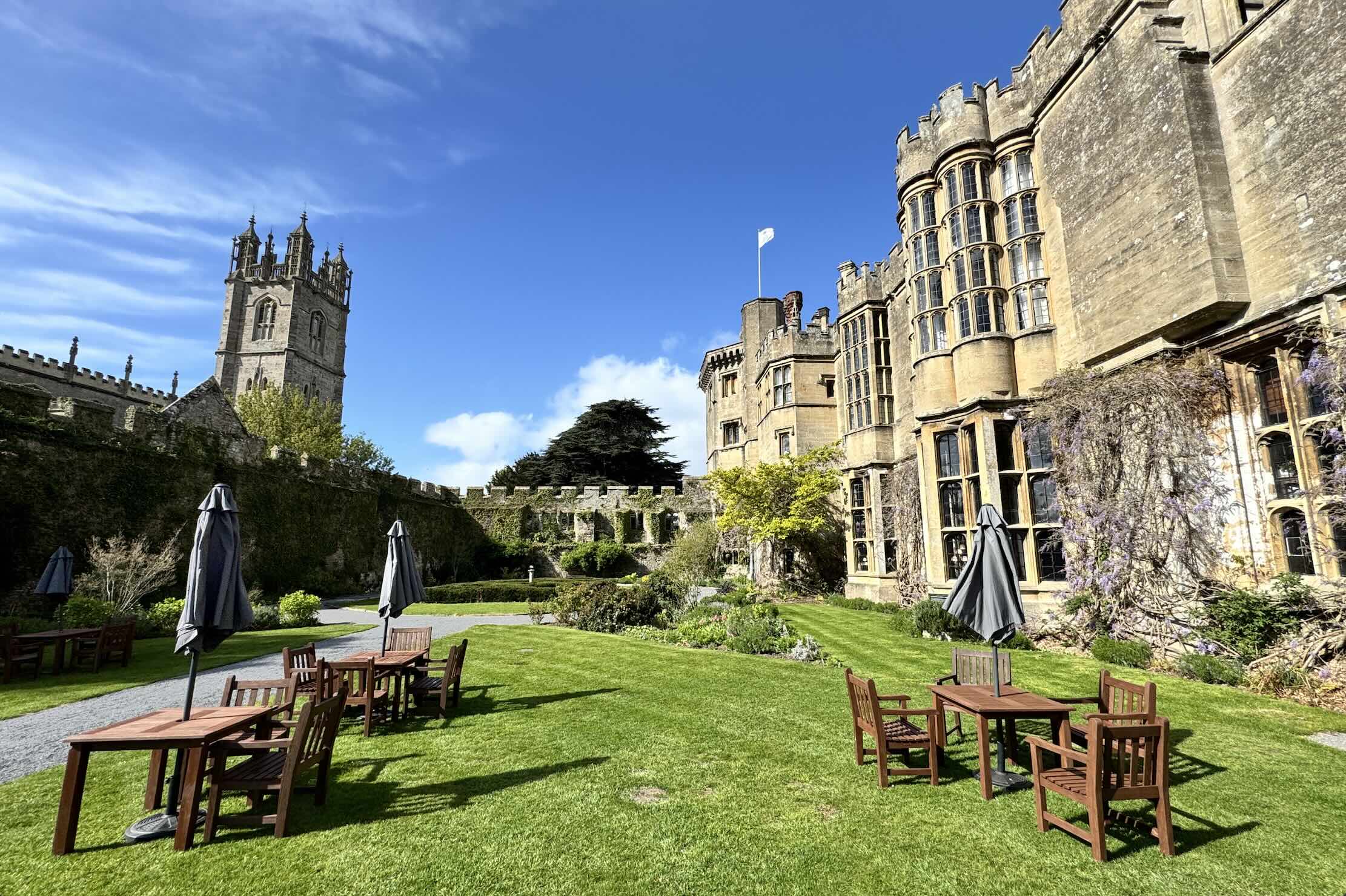 Thornbury Castle Hotel Gloucestershire grounds and church photo by Bryan Dearsley