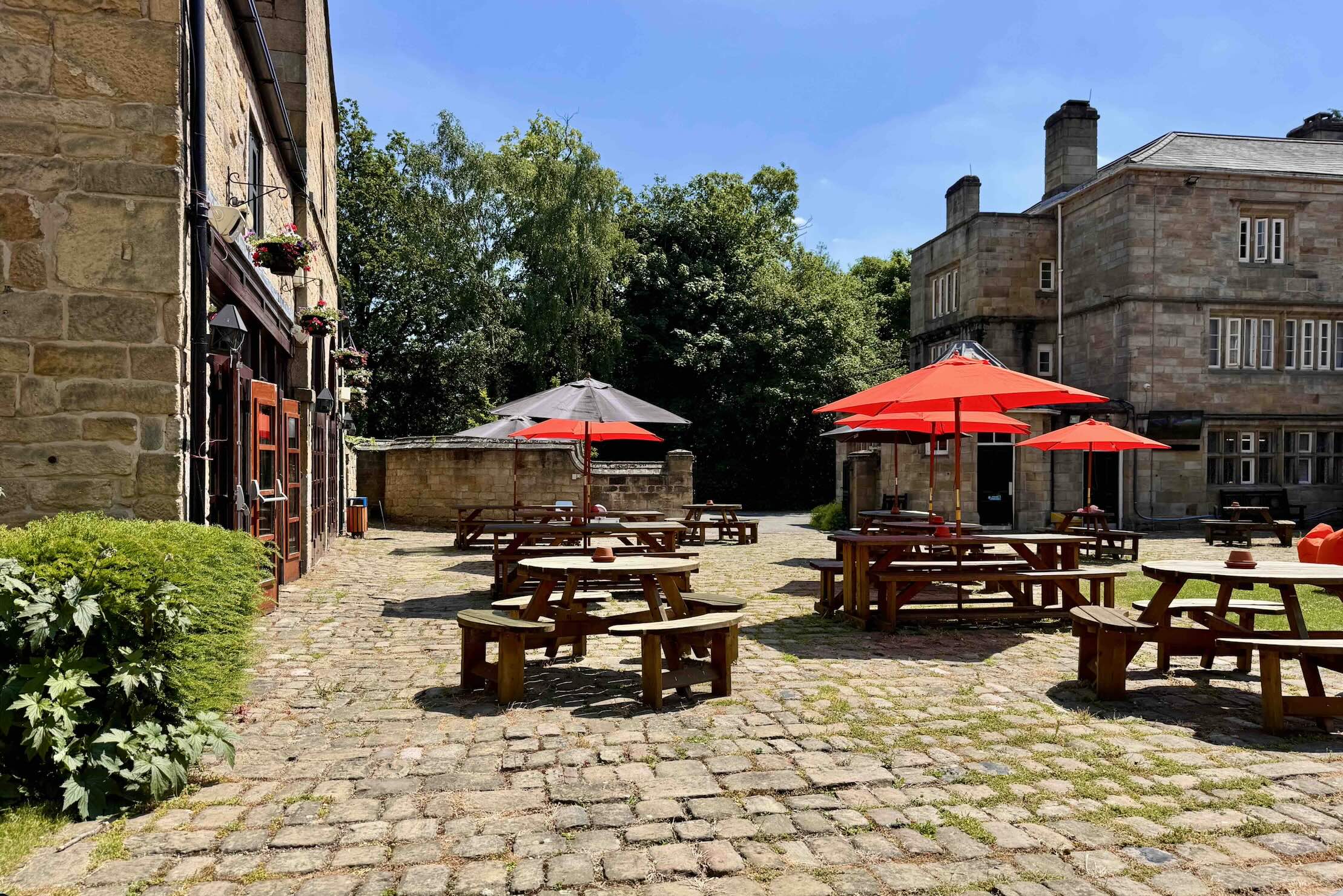 The Stables Pub courtyard seating Photo by Bryan Dearsley