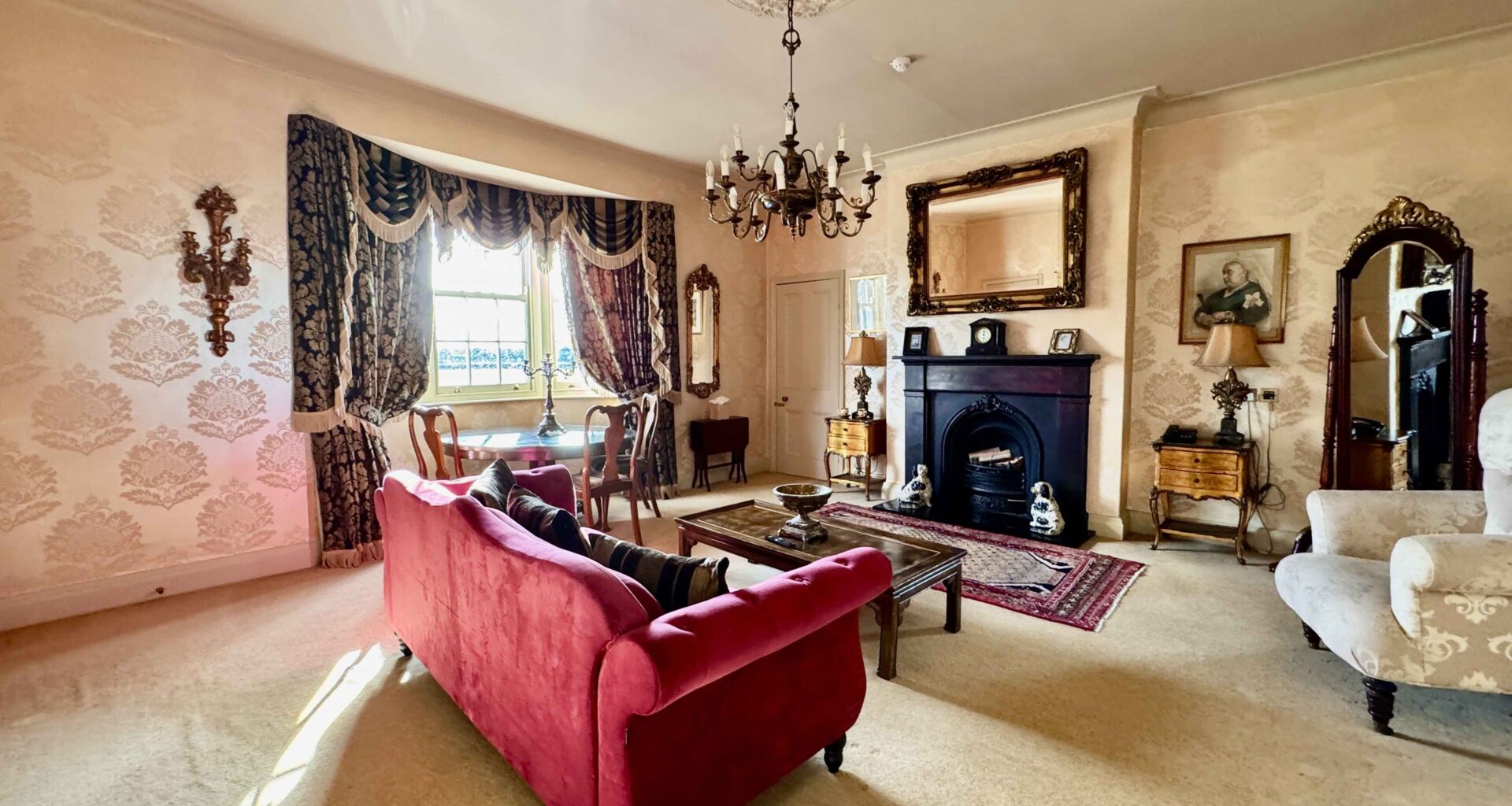 Victoria Suite sitting area at Ye Olde Bell Hotel & Spa Retford