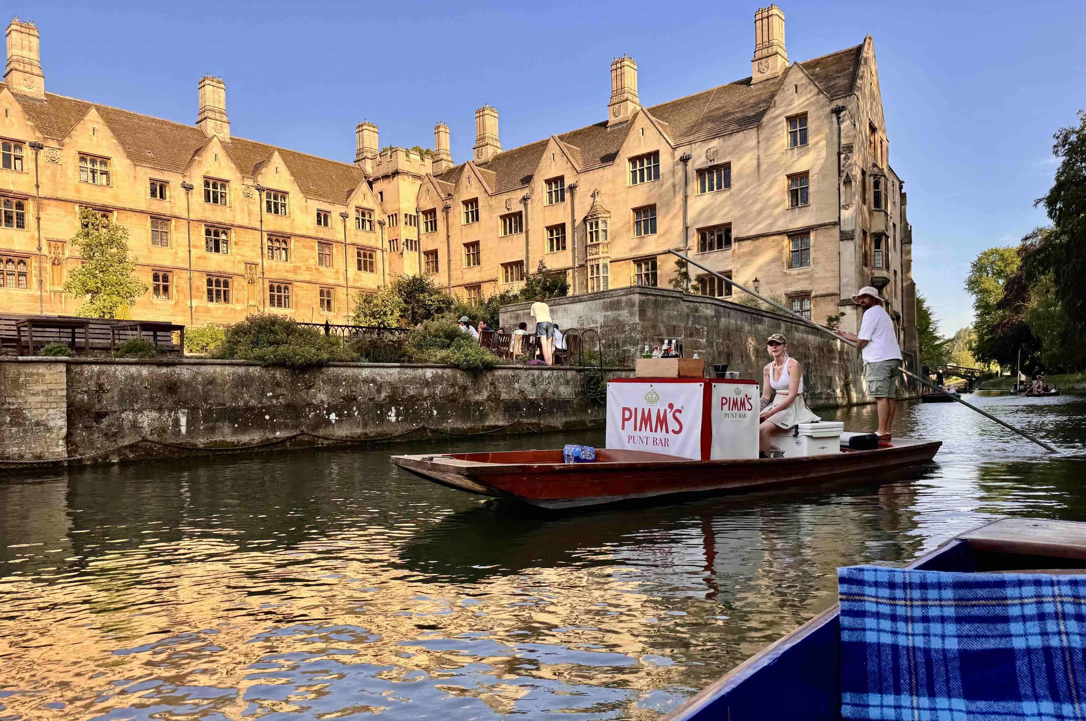 Nothing says summer quite like a Pimms while punting in Cambridge Photo Bryan Dearsley