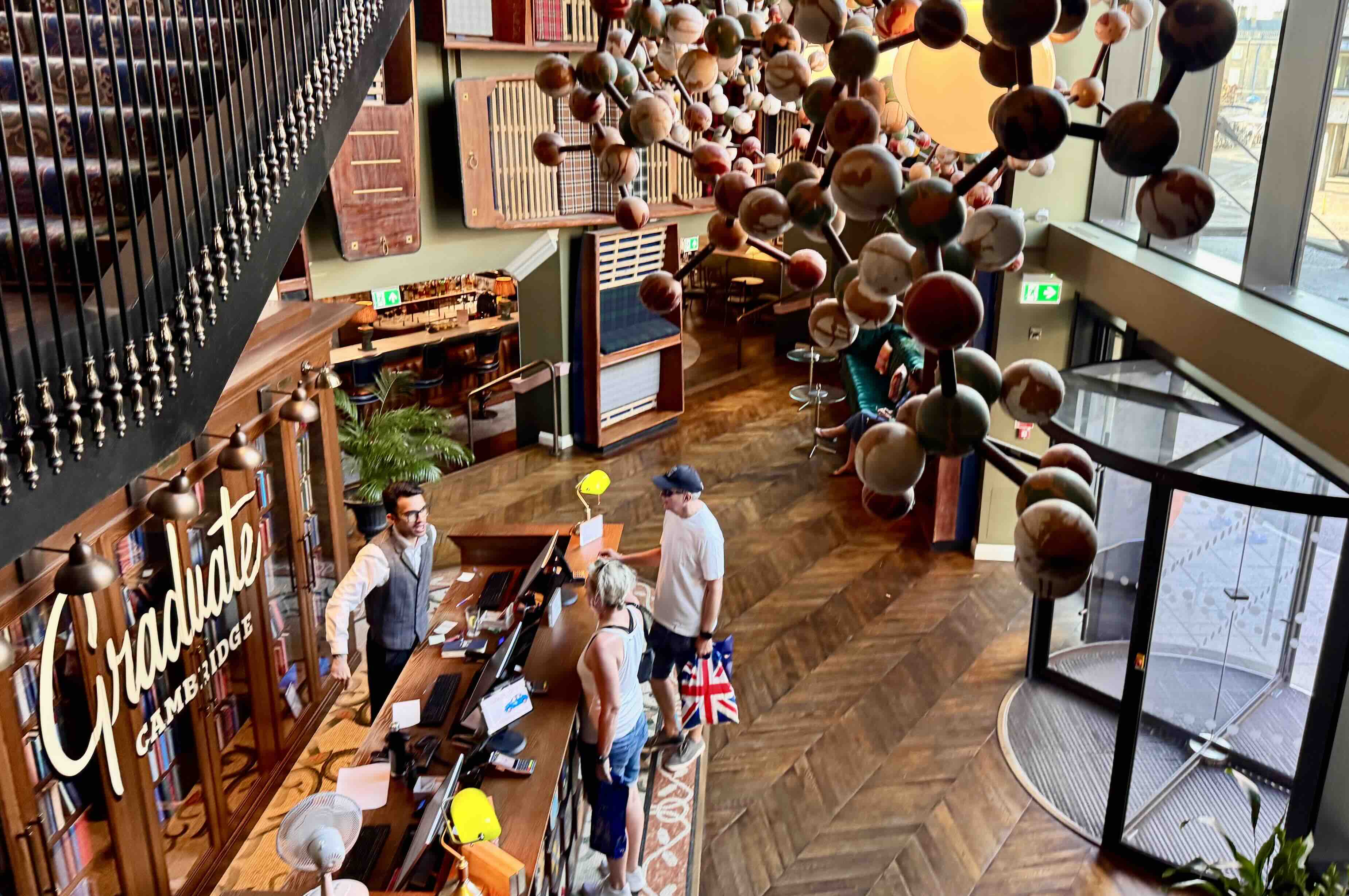 The lobby of the Graduate Hotel Fun things to do in Cambridge ona luxury getaway Bryan Dearsley